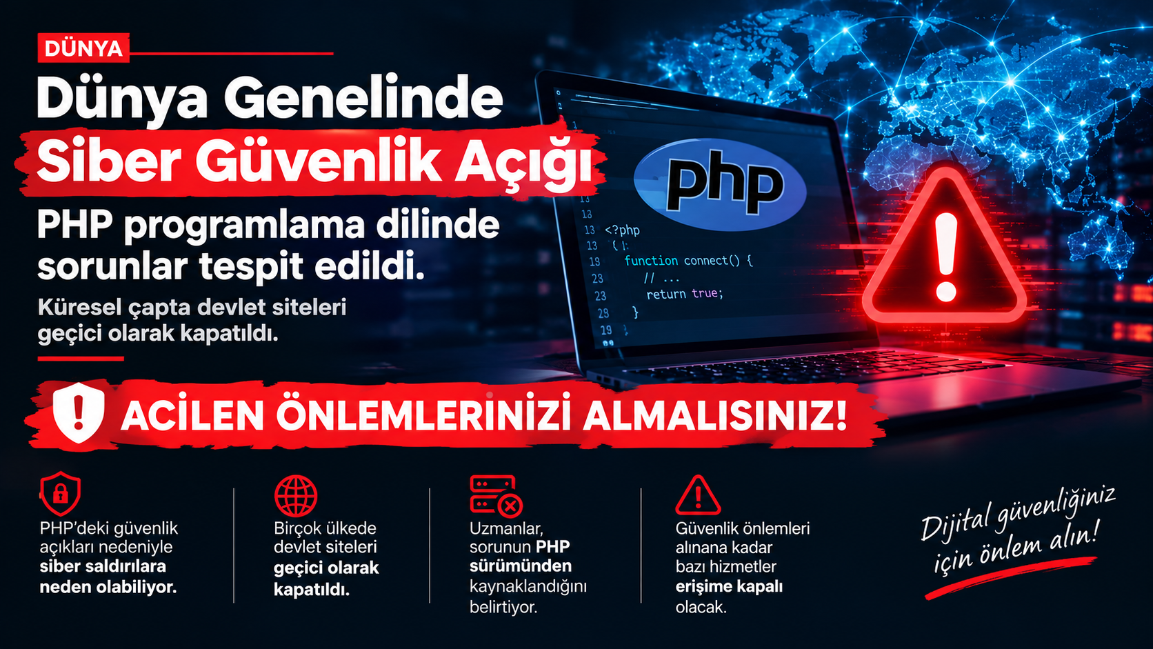 Dünya genelinde siber güvenlik açığı